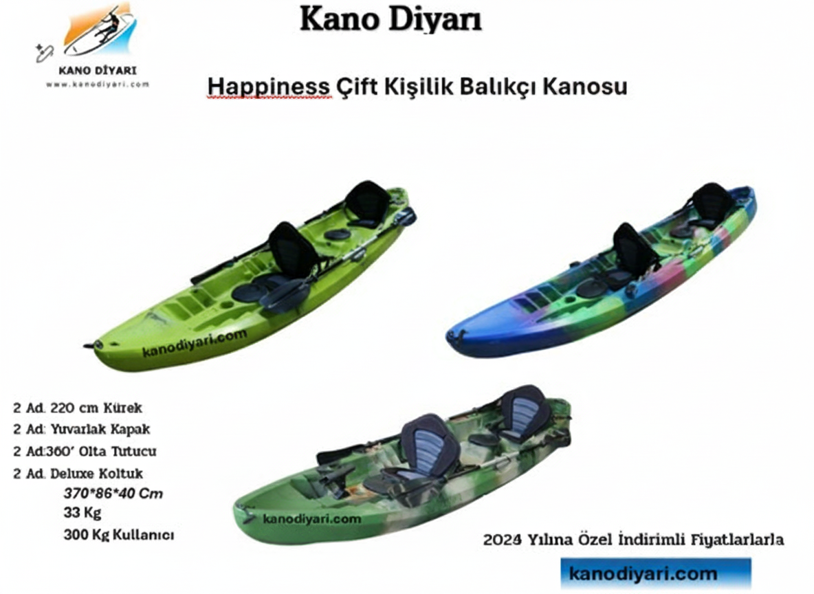 Happiness Çift Kişilik Balıkçı Kanosu