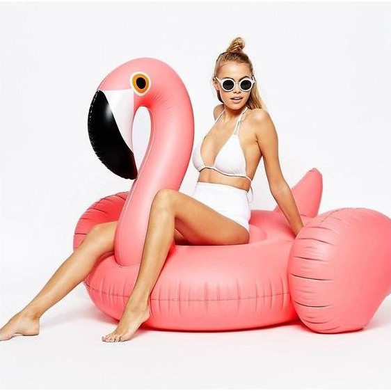Yeni (M) Pembe Flamingo Float Deniz Yatağı